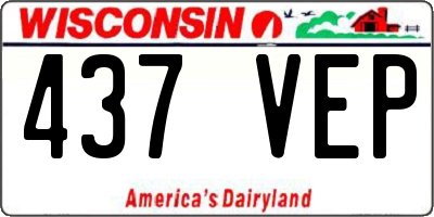 WI license plate 437VEP