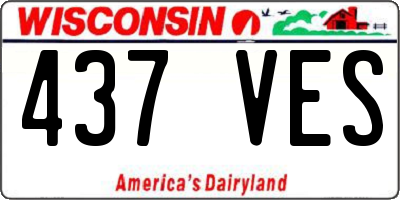 WI license plate 437VES