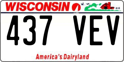 WI license plate 437VEV