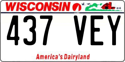 WI license plate 437VEY