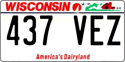 WI license plate 437VEZ
