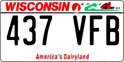 WI license plate 437VFB