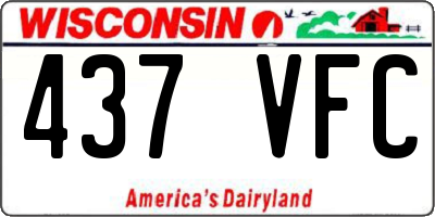 WI license plate 437VFC