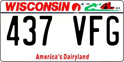 WI license plate 437VFG