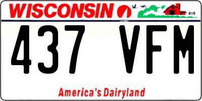 WI license plate 437VFM