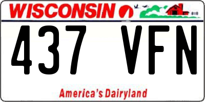 WI license plate 437VFN