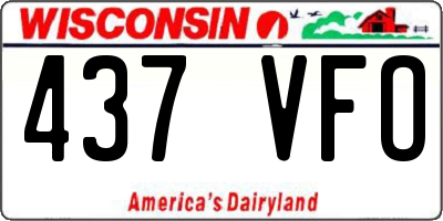 WI license plate 437VFO