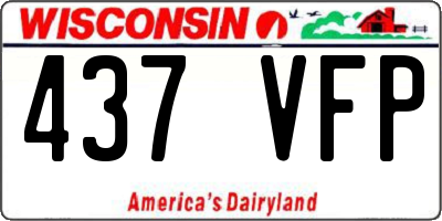 WI license plate 437VFP