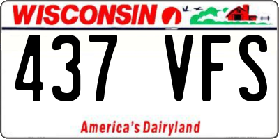 WI license plate 437VFS
