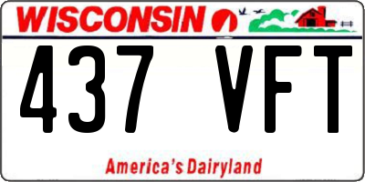 WI license plate 437VFT