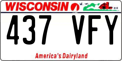 WI license plate 437VFY