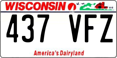 WI license plate 437VFZ