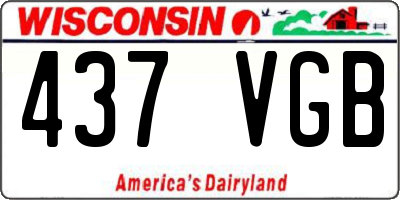 WI license plate 437VGB