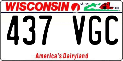 WI license plate 437VGC