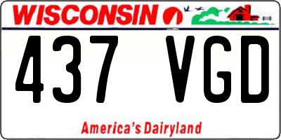 WI license plate 437VGD