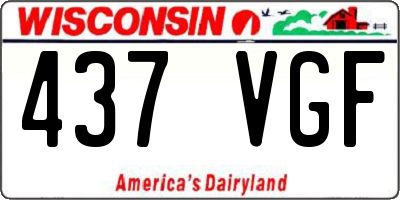 WI license plate 437VGF