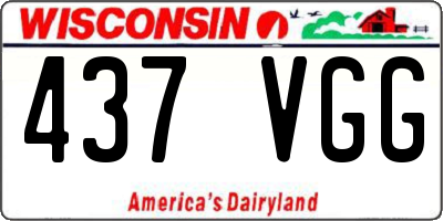 WI license plate 437VGG