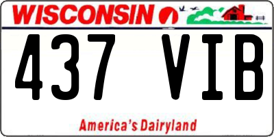 WI license plate 437VIB