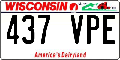 WI license plate 437VPE