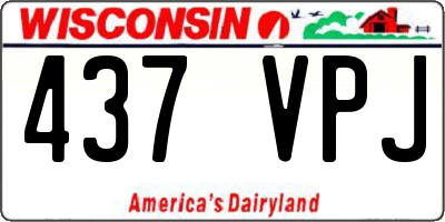 WI license plate 437VPJ
