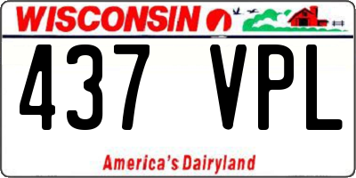 WI license plate 437VPL