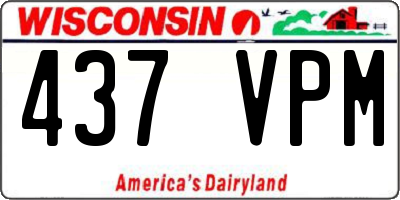 WI license plate 437VPM
