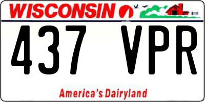 WI license plate 437VPR