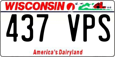 WI license plate 437VPS