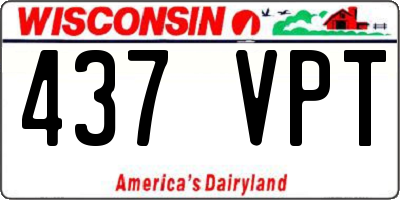 WI license plate 437VPT