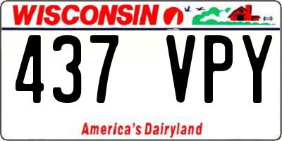 WI license plate 437VPY