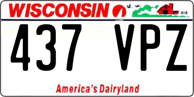 WI license plate 437VPZ