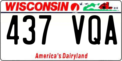 WI license plate 437VQA