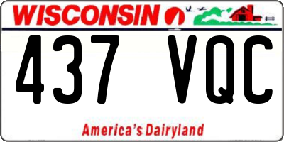 WI license plate 437VQC