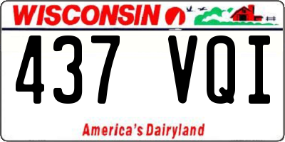 WI license plate 437VQI