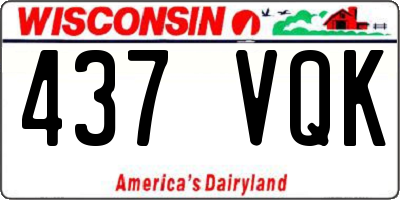 WI license plate 437VQK