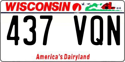 WI license plate 437VQN