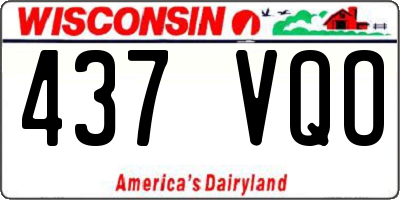 WI license plate 437VQO