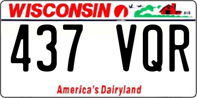 WI license plate 437VQR