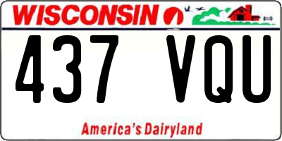 WI license plate 437VQU