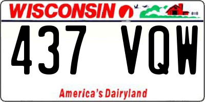 WI license plate 437VQW