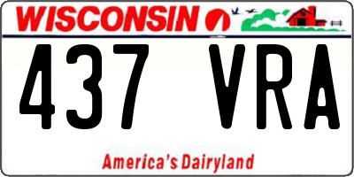 WI license plate 437VRA
