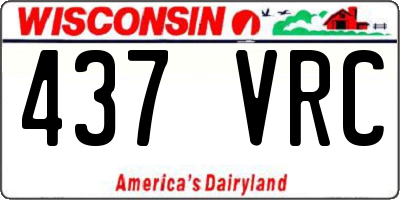 WI license plate 437VRC