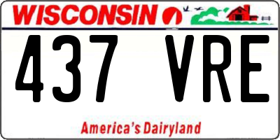 WI license plate 437VRE