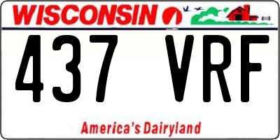 WI license plate 437VRF