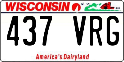 WI license plate 437VRG