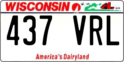 WI license plate 437VRL