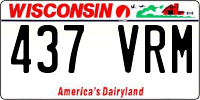 WI license plate 437VRM