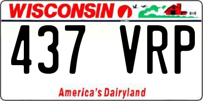 WI license plate 437VRP