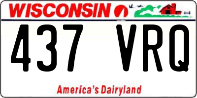 WI license plate 437VRQ
