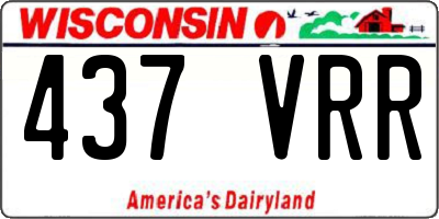 WI license plate 437VRR